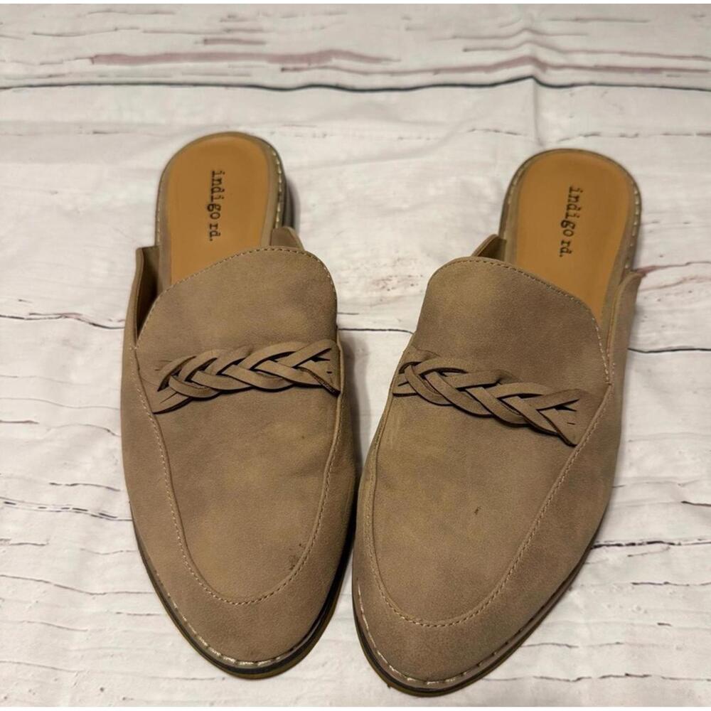 indigo rd. Taupe Braided Slip-On Loafers